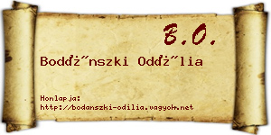 Bodánszki Odília névjegykártya